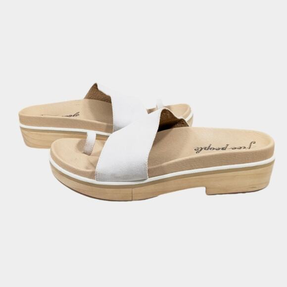 Free People Azure Footbed Platform Slides GUC $178 Size 41 US 10/10.5. S2793 - Picture 7 of 11